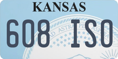 KS license plate 608ISO