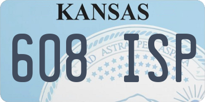 KS license plate 608ISP