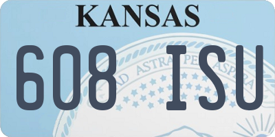 KS license plate 608ISU