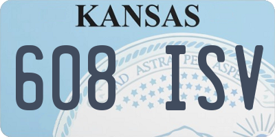 KS license plate 608ISV