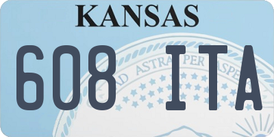 KS license plate 608ITA