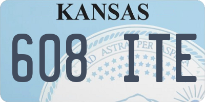 KS license plate 608ITE