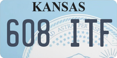 KS license plate 608ITF