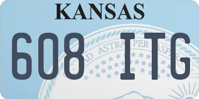 KS license plate 608ITG