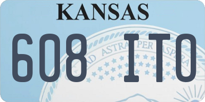 KS license plate 608ITO