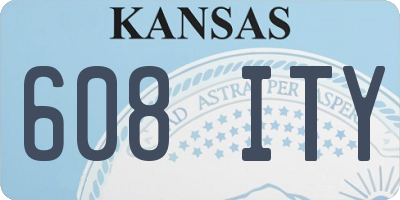KS license plate 608ITY