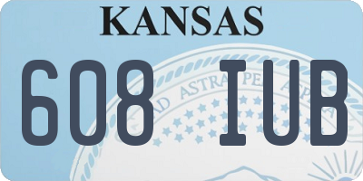 KS license plate 608IUB