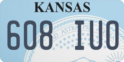 KS license plate 608IUO