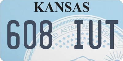 KS license plate 608IUT