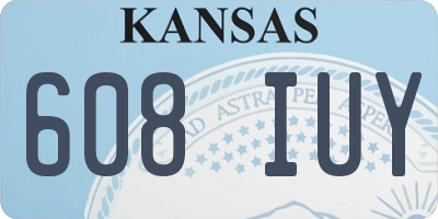 KS license plate 608IUY