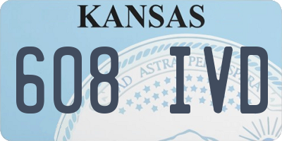 KS license plate 608IVD