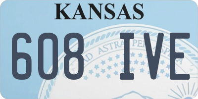 KS license plate 608IVE