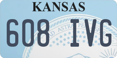 KS license plate 608IVG