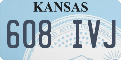 KS license plate 608IVJ