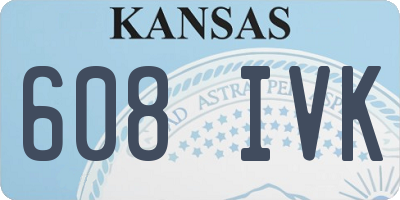 KS license plate 608IVK