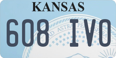 KS license plate 608IVO