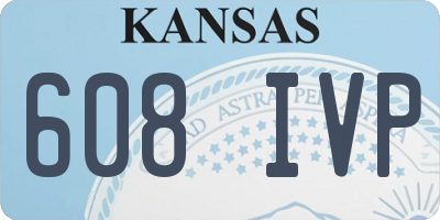 KS license plate 608IVP