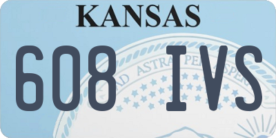 KS license plate 608IVS