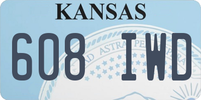 KS license plate 608IWD