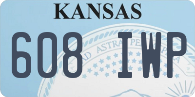 KS license plate 608IWP