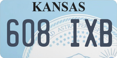KS license plate 608IXB