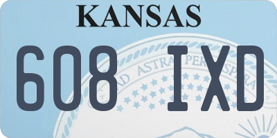 KS license plate 608IXD