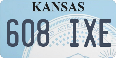 KS license plate 608IXE
