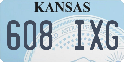 KS license plate 608IXG