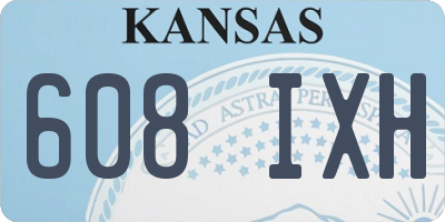 KS license plate 608IXH