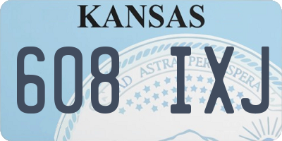 KS license plate 608IXJ