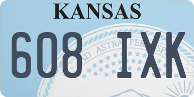 KS license plate 608IXK