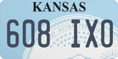 KS license plate 608IXO