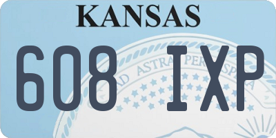 KS license plate 608IXP