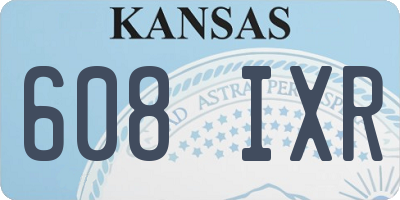 KS license plate 608IXR
