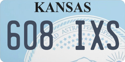 KS license plate 608IXS