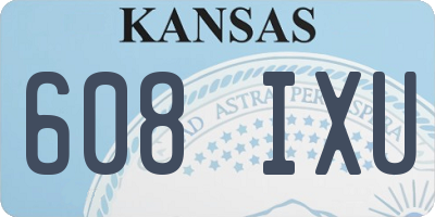 KS license plate 608IXU