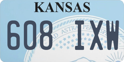 KS license plate 608IXW