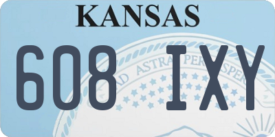 KS license plate 608IXY