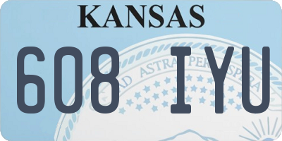 KS license plate 608IYU