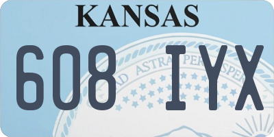 KS license plate 608IYX