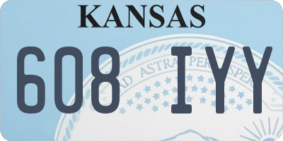 KS license plate 608IYY