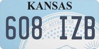 KS license plate 608IZB