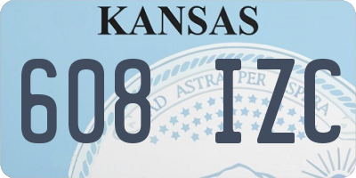 KS license plate 608IZC