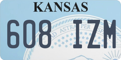 KS license plate 608IZM