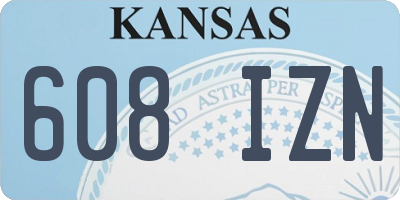 KS license plate 608IZN