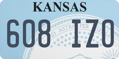 KS license plate 608IZO