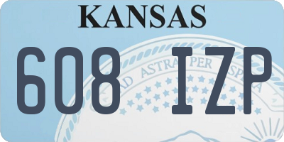 KS license plate 608IZP