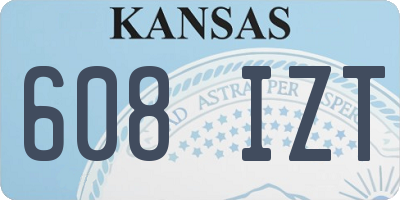 KS license plate 608IZT