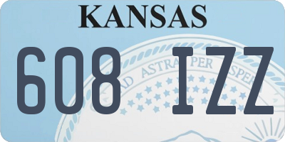 KS license plate 608IZZ