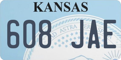 KS license plate 608JAE